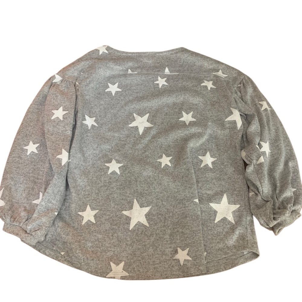 Peach lane black star blouse, gray star sweater - Picture 2 of 4